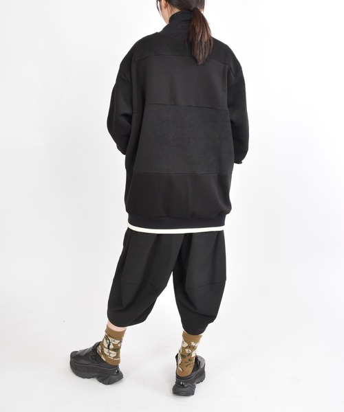 gomme（ゴム）の「フリース　ビッグジャケット（ブルゾン・レディース・チャコールグレー/ブラック・MEDIUM）」の19枚目の写真