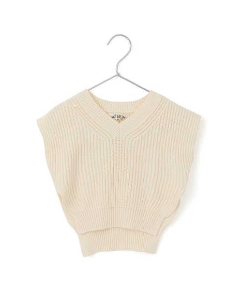 MAKE YOUR DAY（メイクユアデイ）の「ベビーコットンニットベスト（その他ベビーウェア・キッズ・ブルー/モカ/アイボリー・90/80）」の12枚目の写真