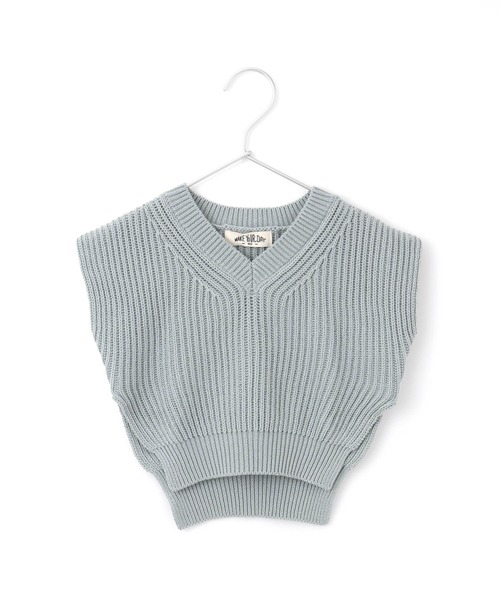 MAKE YOUR DAY（メイクユアデイ）の「ベビーコットンニットベスト（その他ベビーウェア・キッズ・ブルー/モカ/アイボリー・90/80）」の19枚目の写真