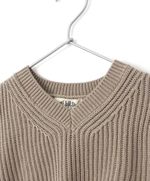 MAKE YOUR DAY（メイクユアデイ）の「ベビーコットンニットベスト（その他ベビーウェア・キッズ・ブルー/モカ/アイボリー・90/80）」の18枚目の写真