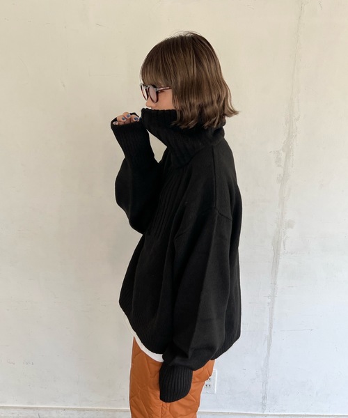 shesame ニット shesame（シーセム）の「waving logo Knit（ニット/セーター