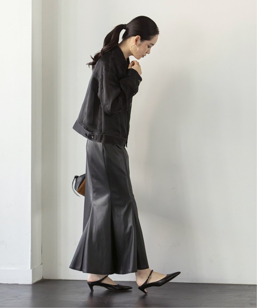 Noble（ノーブル）の「《追加》フェイクレザーマーメイドスカート 3（スカート・レディース・モカ/ホワイト系その他/ブラック・34/36/38）」の11枚目の写真