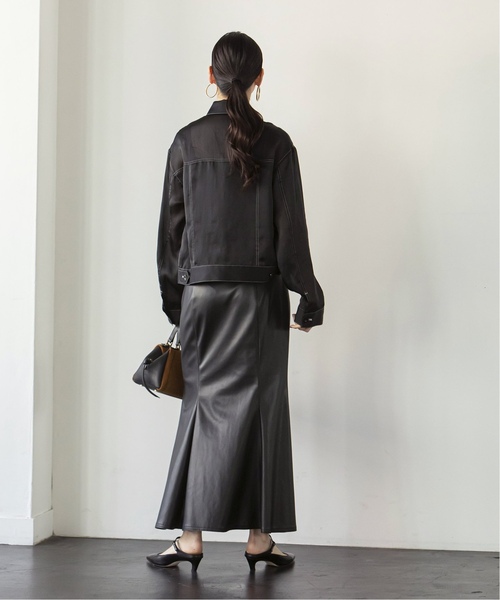 Noble（ノーブル）の「《追加》フェイクレザーマーメイドスカート 3（スカート・レディース・モカ/ホワイト系その他/ブラック・34/36/38）」の12枚目の写真