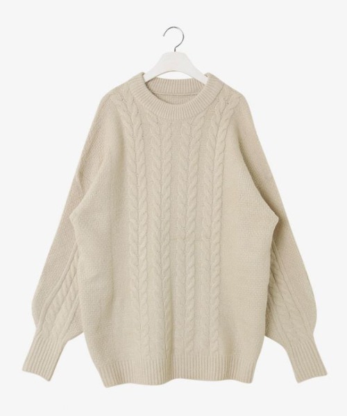 SONA（ソナ）の「SONA バルーンケーブルニットミニワンピース（ワンピース・レディース・アイボリー/ブラック・FREE）」の17枚目の写真