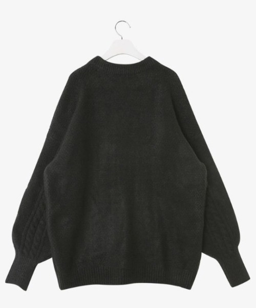 SONA（ソナ）の「SONA バルーンケーブルニットミニワンピース（ワンピース・レディース・アイボリー/ブラック・FREE）」の8枚目の写真