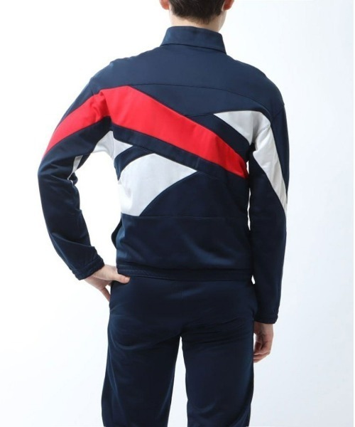 Reebok（リーボック）の「ベクター ニット トラックトップ / RI VECTOR KNIT TRACKTOP（ジャージ・メンズ・ネイビー/グレー/ブラック/アーミー・LARGE/X-LARGE/X-SMALL/SMALL/MEDIUM/XX-LARGE/XXX-LARGE）」の4枚目の写真