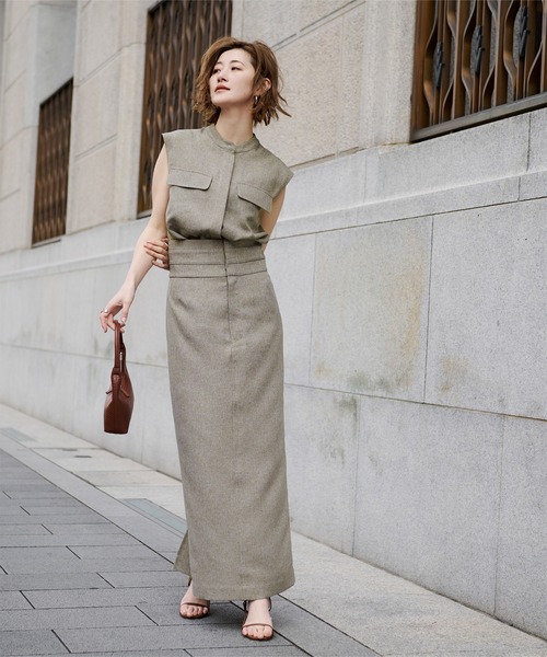 リネンライクシガレットスカート