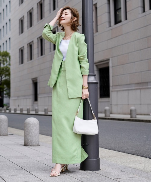 リネンライクシガレットスカート