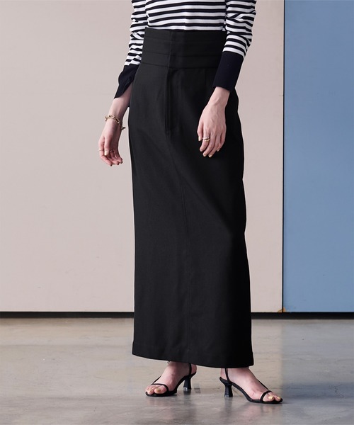 リネンライクシガレットスカート