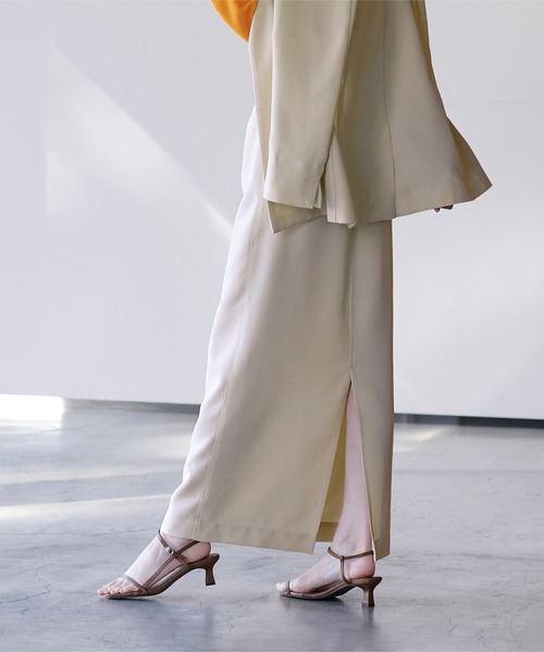 リネンライクシガレットスカート