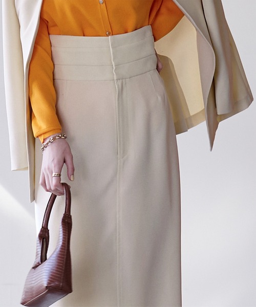 リネンライクシガレットスカート