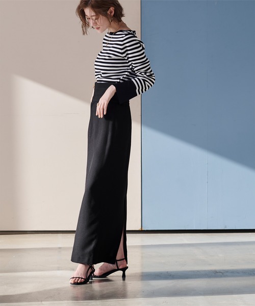 リネンライクシガレットスカート