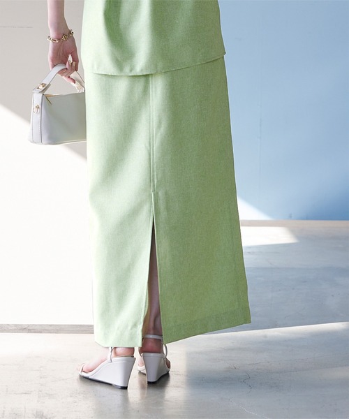 リネンライクシガレットスカート