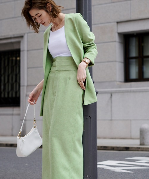 UR'S（ユアーズ）の「リネンライクシガレットスカート（スカート・レディース・ブラック/アイボリー/ベージュ系その他/グリーン系その他・S/M/L）」の22枚目の写真