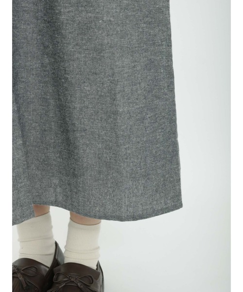 Samansa Mos2(サマンサ モスモス)の「襟配色スタンドカラーワンピース(ワンピース・レディース・ベージュ/ピンク/ブルー/グリーン/チャコール・フリ-)」の7枚目の写真