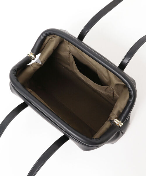 Ray BEAMS(レイビームス)の「RBS / がま口 バッグ(トートバッグ・レディース・ホワイト/ブラック・ONE SIZE)」の4枚目の写真