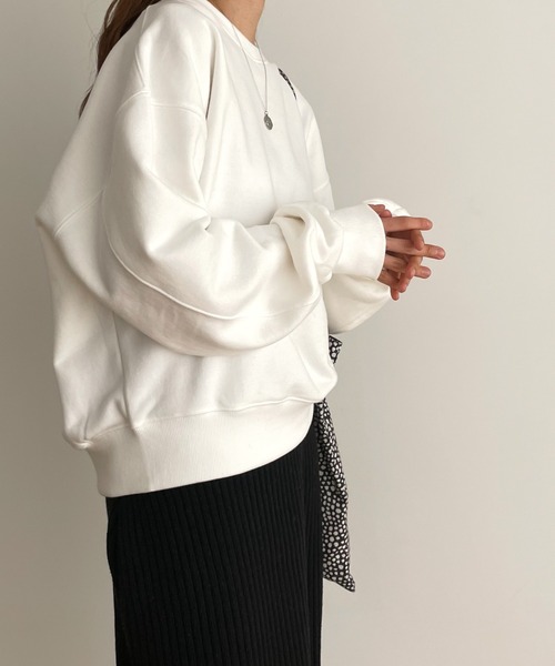 CANAL JEAN(キャナルジーン)の「El mar 両起毛切替トレーナー(スウェット・レディース・ネイビー/ホワイト/ピンク/ヘザーグレー・ONE SIZE)」の20枚目の写真