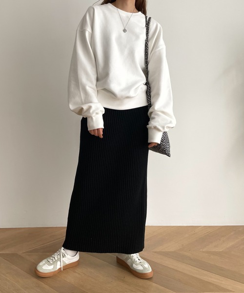 CANAL JEAN(キャナルジーン)の「El mar 両起毛切替トレーナー(スウェット・レディース・ネイビー/ホワイト/ピンク/ヘザーグレー・ONE SIZE)」の8枚目の写真