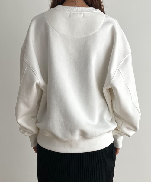 CANAL JEAN(キャナルジーン)の「El mar 両起毛切替トレーナー(スウェット・レディース・ネイビー/ホワイト/ピンク/ヘザーグレー・ONE SIZE)」の19枚目の写真