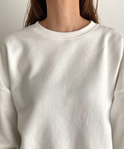 CANAL JEAN(キャナルジーン)の「El mar 両起毛切替トレーナー(スウェット・レディース・ネイビー/ホワイト/ピンク/ヘザーグレー・ONE SIZE)」の11枚目の写真