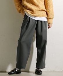 Le temps riche | ヘリンボーン柄ラップ風タックパンツ＜Le temps riche＞(スラックス)