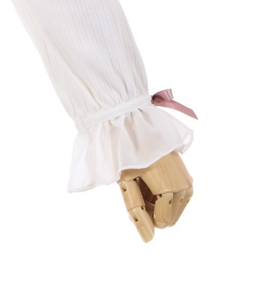 axes femme(アクシーズファム)の「薔薇刺繍入襟セットトップス(その他トップス・レディース・ホワイト/ブラック/サックスブルー系・FREE)」の7枚目の写真