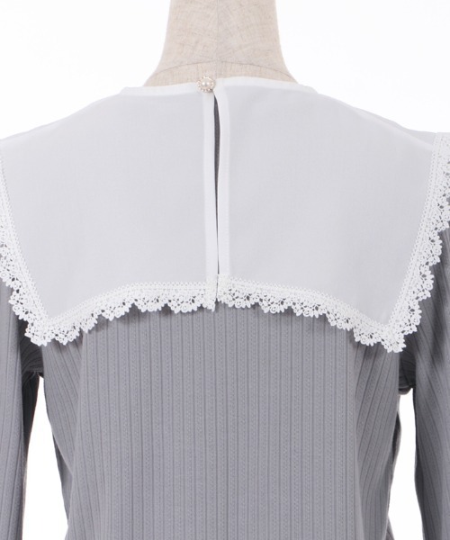 axes femme(アクシーズファム)の「薔薇刺繍入襟セットトップス(その他トップス・レディース・ホワイト/ブラック/サックスブルー系・FREE)」の18枚目の写真