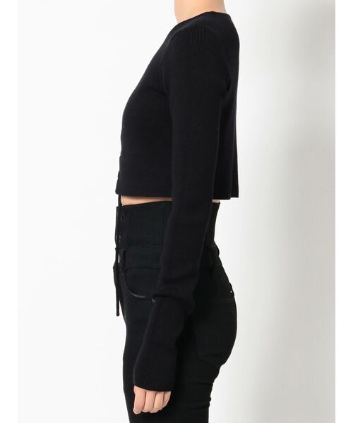 EMODA(エモダ)の「フロントレースフィットトップ(ニット/セーター・レディース・ホワイト/ブラック/ブルー・FREE)」の15枚目の写真