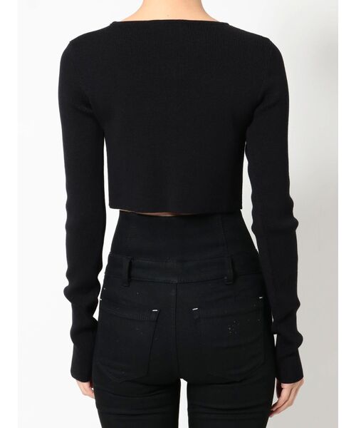 EMODA(エモダ)の「フロントレースフィットトップ(ニット/セーター・レディース・ホワイト/ブラック/ブルー・FREE)」の16枚目の写真