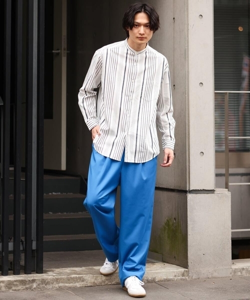 a.v.v（アーヴェヴェ）の「カラーイージーパンツ（その他パンツ・メンズ・アイボリー/グリーン/ブラック/ブルー・46/48）」の17枚目の写真