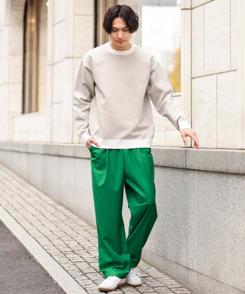 a.v.v（アーヴェヴェ）の「カラーイージーパンツ（その他パンツ・メンズ・アイボリー/グリーン/ブラック/ブルー・46/48）」の8枚目の写真