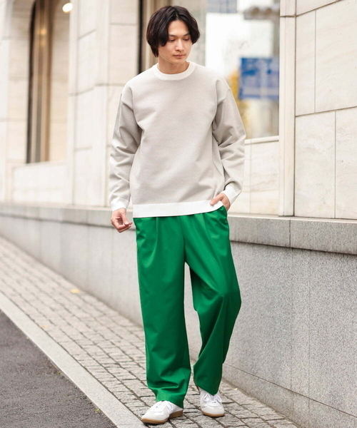 a.v.v（アーヴェヴェ）の「カラーイージーパンツ（その他パンツ・メンズ・アイボリー/グリーン/ブラック/ブルー・46/48）」の14枚目の写真