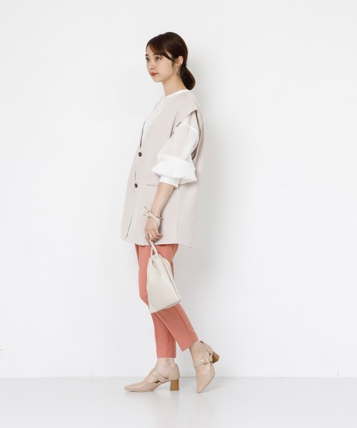 menue（メヌエ）の「ポインテッドトゥセパレートパンプス（パンプス・レディース・グレイッシュベージュ/グリーン/ブラック系/アイボリー・35/36/39/37/38）」の16枚目の写真