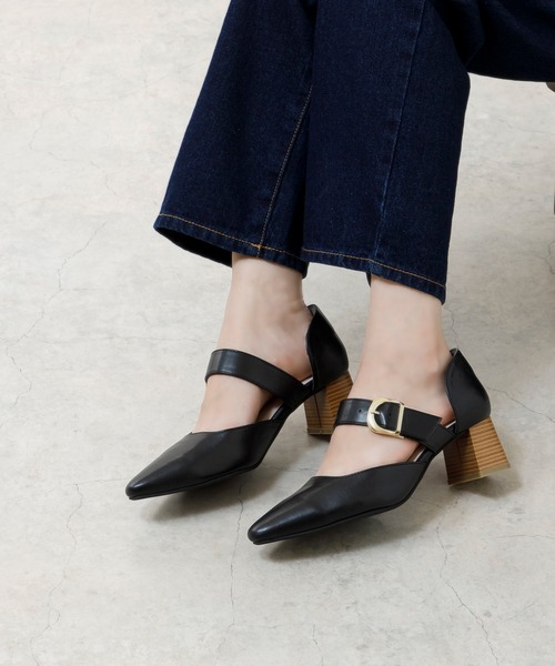 menue（メヌエ）の「ポインテッドトゥセパレートパンプス（パンプス・レディース・グレイッシュベージュ/グリーン/ブラック系/アイボリー・35/36/39/37/38）」の7枚目の写真