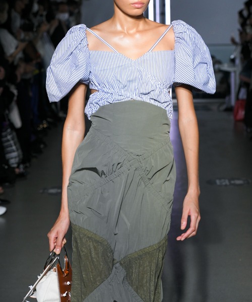 YOHEI OHNO（ヨウヘイオオノ）の「X Puff Sleeve Top（その他トップス・レディース・ブルー系その他/ホワイト・36）」の5枚目の写真