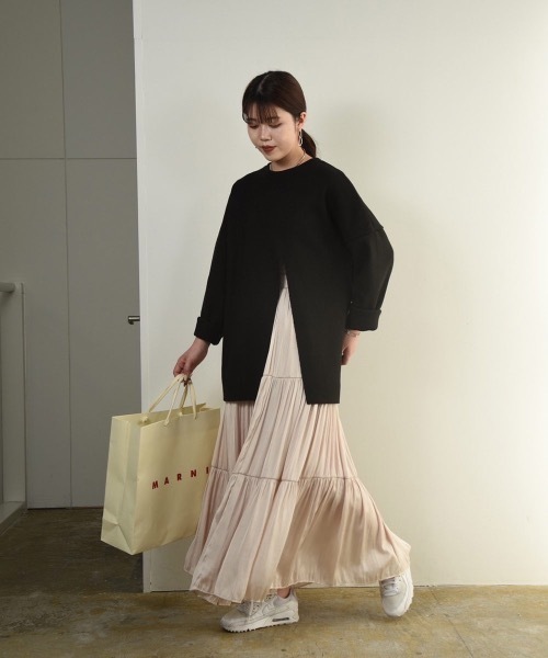 I_am（アイアム）の「gather flare skirt（スカート・レディース・ブラック/アイボリー・FREE）」の4枚目の写真