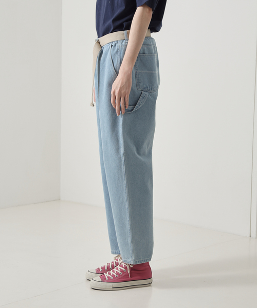 ABAHOUSE(アバハウス)の「ワイドテーパード デニムペインターパンツ /ワークパンツ /ベルト付(デニムパンツ・メンズ・ブルー系その他/ブルー系その他2/ブルー系その他3・M/L)」の6枚目の写真