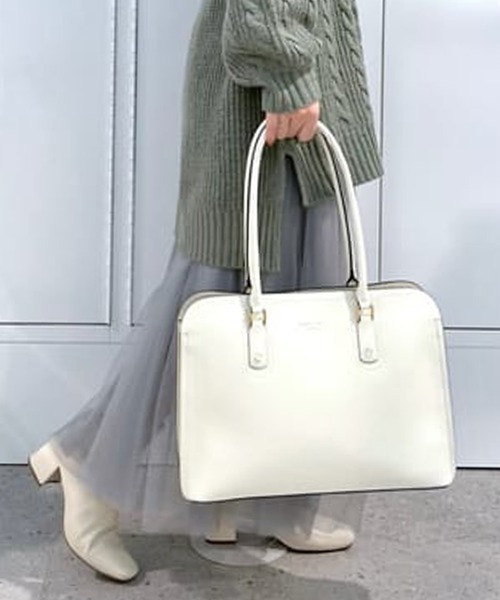 Samantha Thavasa（サマンサタバサ）の「シャープデザイン トートバッグ（トートバッグ・レディース・ブラック/オフホワイト/グレイッシュベージュ・FREE）」の19枚目の写真