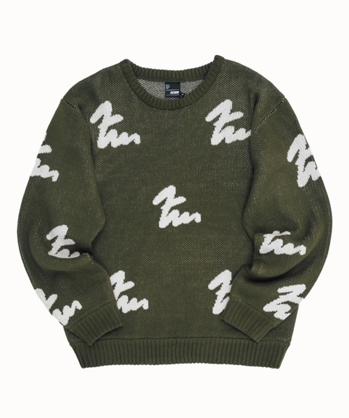 FCMM(エフシーエムエム)の「【日本限定アイテム】LOGO ALL OVER KNIT CREWNECK/ロゴオールオーバーニットクルーネック(ニット/セーター・メンズ・ネイビー/ブラック/グリーン・MEDIUM/LARGE)」の11枚目の写真