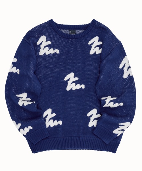 FCMM(エフシーエムエム)の「【日本限定アイテム】LOGO ALL OVER KNIT CREWNECK/ロゴオールオーバーニットクルーネック(ニット/セーター・メンズ・ネイビー/ブラック/グリーン・MEDIUM/LARGE)」の10枚目の写真