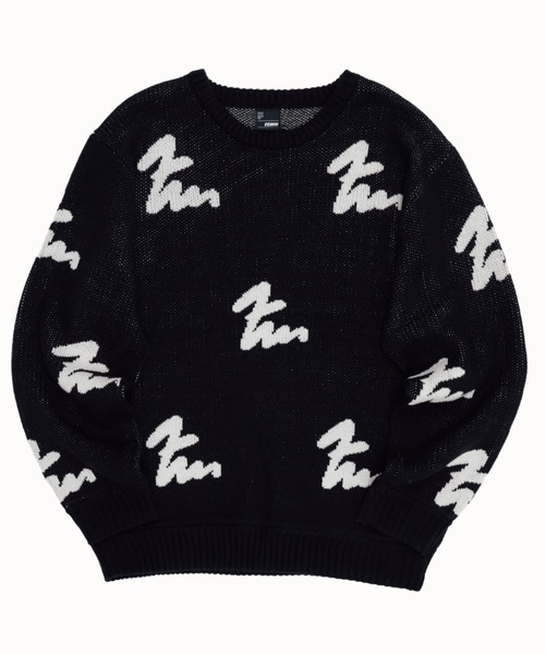 FCMM(エフシーエムエム)の「【日本限定アイテム】LOGO ALL OVER KNIT CREWNECK/ロゴオールオーバーニットクルーネック(ニット/セーター・メンズ・ネイビー/ブラック/グリーン・MEDIUM/LARGE)」の9枚目の写真