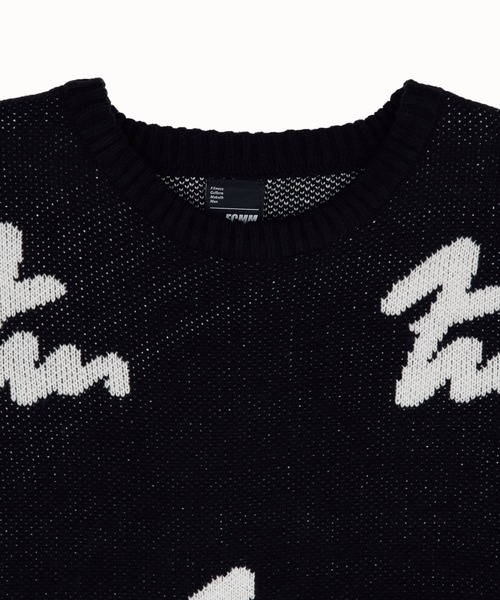 FCMM(エフシーエムエム)の「【日本限定アイテム】LOGO ALL OVER KNIT CREWNECK/ロゴオールオーバーニットクルーネック(ニット/セーター・メンズ・ネイビー/ブラック/グリーン・MEDIUM/LARGE)」の12枚目の写真
