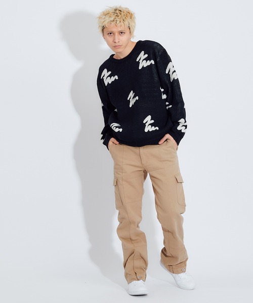 FCMM(エフシーエムエム)の「【日本限定アイテム】LOGO ALL OVER KNIT CREWNECK/ロゴオールオーバーニットクルーネック(ニット/セーター・メンズ・ネイビー/ブラック/グリーン・MEDIUM/LARGE)」の14枚目の写真