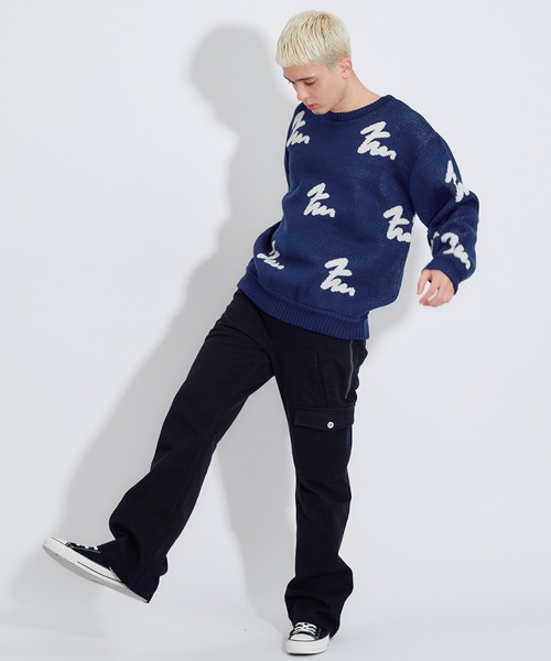 FCMM(エフシーエムエム)の「【日本限定アイテム】LOGO ALL OVER KNIT CREWNECK/ロゴオールオーバーニットクルーネック(ニット/セーター・メンズ・ネイビー/ブラック/グリーン・MEDIUM/LARGE)」の15枚目の写真