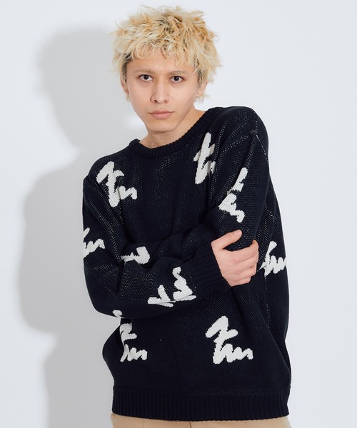 FCMM(エフシーエムエム)の「【日本限定アイテム】LOGO ALL OVER KNIT CREWNECK/ロゴオールオーバーニットクルーネック(ニット/セーター・メンズ・ネイビー/ブラック/グリーン・MEDIUM/LARGE)」の18枚目の写真