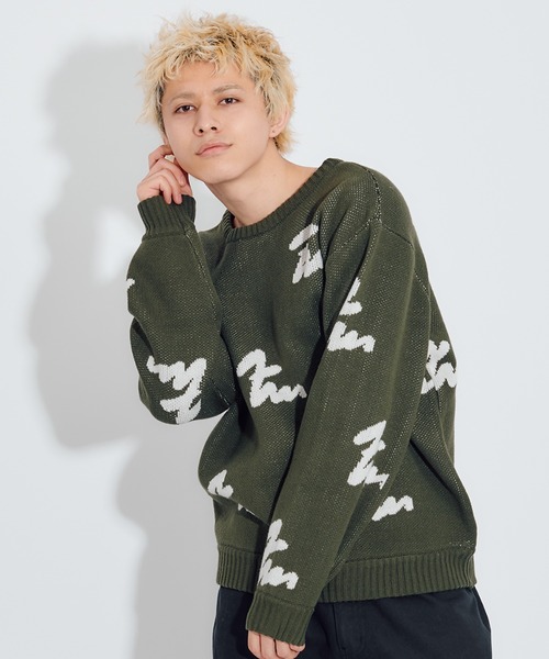 FCMM(エフシーエムエム)の「【日本限定アイテム】LOGO ALL OVER KNIT CREWNECK/ロゴオールオーバーニットクルーネック(ニット/セーター・メンズ・ネイビー/ブラック/グリーン・MEDIUM/LARGE)」の17枚目の写真