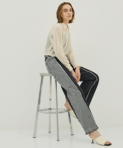 STUDIOUS(ステュディオス)の「【STUDIOUS/ステュディオス】メッシュレースクロップドシャツ(シャツ/ブラウス・レディース・ブラック/アイボリー・FREE)」の22枚目の写真