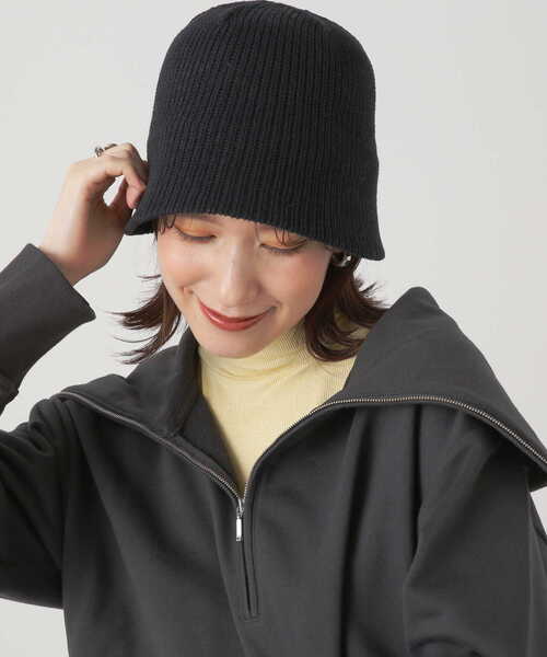 N.（N. Natural Beauty Basic）（エヌエヌナチュラルビューティーベーシック）の「無地サーモハット（ハット・レディース・ブラック/ホワイト・FREE）」の14枚目の写真