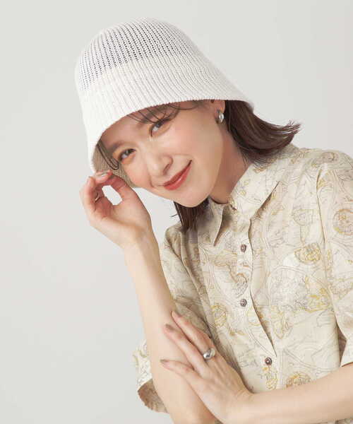 N.（N. Natural Beauty Basic）（エヌエヌナチュラルビューティーベーシック）の「無地サーモハット（ハット・レディース・ブラック/ホワイト・FREE）」の2枚目の写真