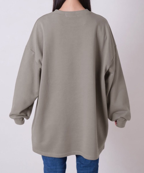 NinaetLina（ニナエリナ）の「チュニックトレーナー（Tシャツ/カットソー・レディース・ブラック/ベージュ/モカ/グレー・L/M）」の6枚目の写真